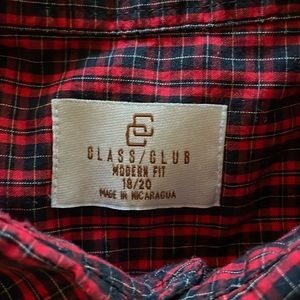 Boys Long Sleeve Button Down Plaid Cotton Shirt